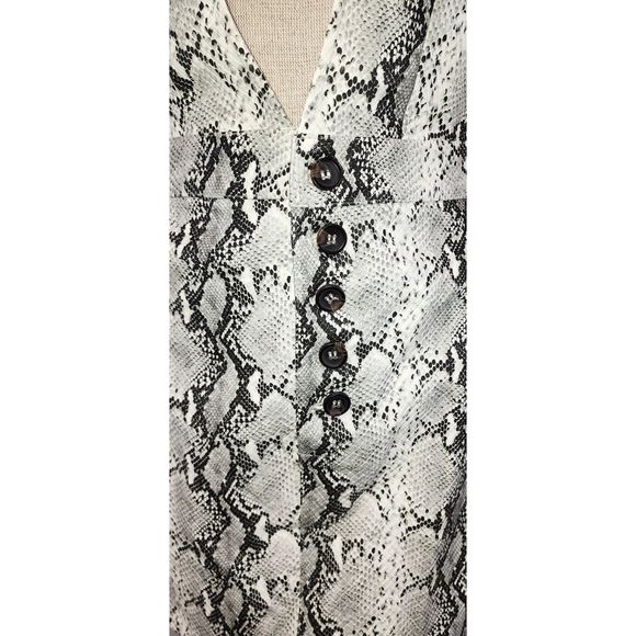 NWT Honey Punch Deep-V Snakeskin Pinafore Dress Size S - Picture 6 of 8